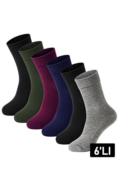 Just inner Șosete de iarnă pentru femei, pachet de 6, lână de oaie (Lambswool)