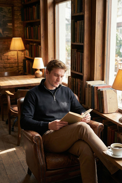 Buratti Pamuklu Regular Fit Yarım Fermuarlı Dik Yaka Sweat Erkek SWEAT 59052592