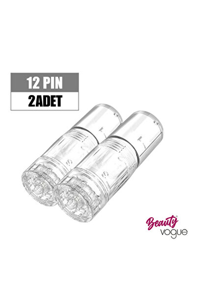 Beauty Vogue 2 adet H5 Hydra Pen Iğnesi 12 Pin Mezoterapi Dermapen Kartuşu