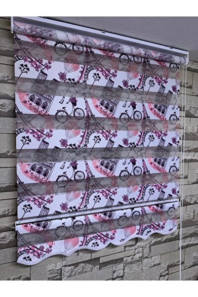 PERDECİNİZ Paris Baskılı Zebra Perde Alüminyum Kasa (etekli) ENXBOY