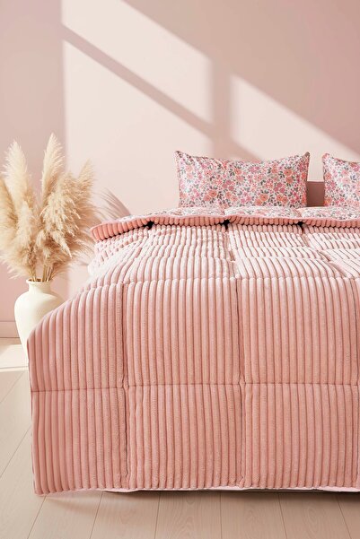 Rivaİstanbul Pink Spring Double Tresa Sleep & Dowry Set