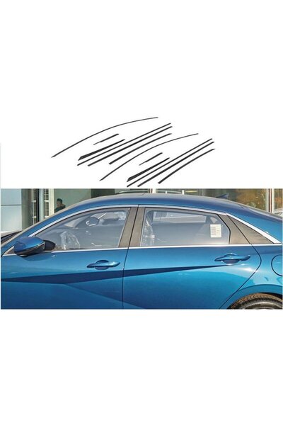 beyaztuning Hyundai Elantra Cam Çıtası Çerçevesi Kromu Nikelajı 2021-2022