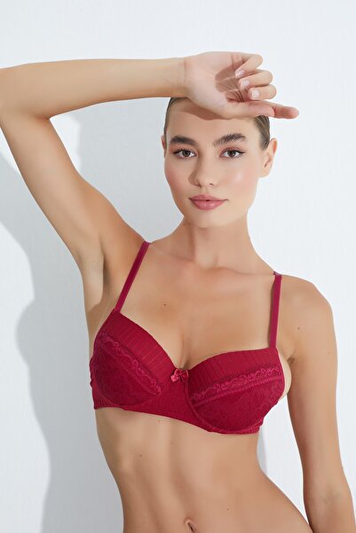 SOMOR حمالة صدر من الدانتيل من التول المبطن من هانو