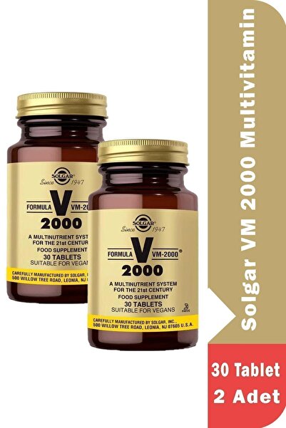 Solgar VM 2000 Multivitamin 30 Tablet 2 Adet