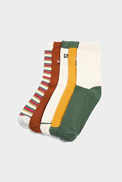 DeFacto 5-пакет дълги памучни чорапи за момчета F4719A8NS