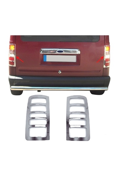 MYTUNİNG Ford Connect Uyumlu 2002-2009 Arası Krom Stop Çerçevesi 2 Parça Pasl...
