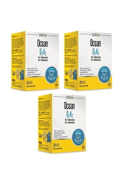 Ocean D3K2 Drops 20 ml 3 Pieces