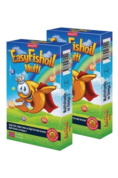 Easy Fishoil إيزي فوشويل متعدد 30 قرص جل - 2 قطعة
