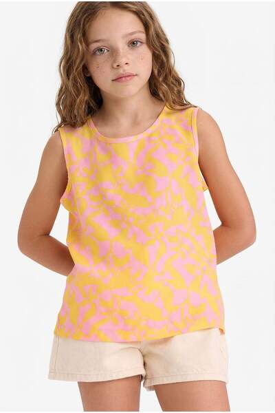 DeFacto Bluză fără mâneci cu imprimeu pentru fete E6852A825SM