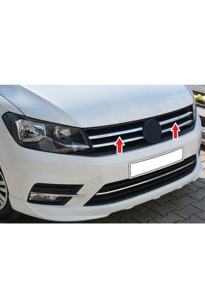 AKTİF OTO KROM Vw Caddy Uyumlu Ön Panjur 2 Parça Krom 2015