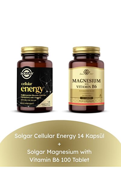 Solgar Cellular Energy 14 Kapsül + Magnesium with Vitamin B6 100 Tablet