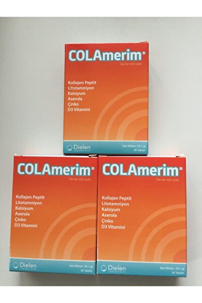 Dielen Colamerim Takviye Edici Gıda 30 Tablet -3 Kutu