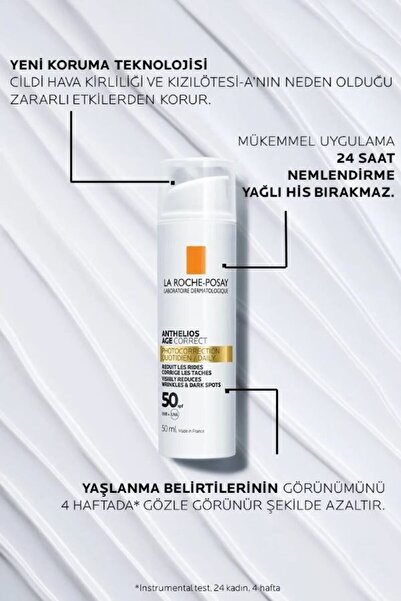 La Roche Posay Anthelios Age Correct Termal Su İçerikli SPF 50 Yüz Güneş Krem...