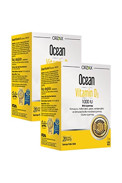 Ocean Vitamin D3 1000 IU Oral Sprey 20 ml 2 Adet