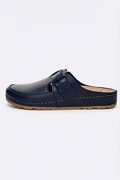 XJIM Παντόφλες Unisex Navy Blue Anatomical Sabo Καθημερινή Άνετη Σόλα Αντιολι...