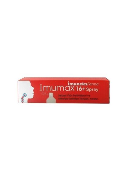 Imuneks Imumax 16+ Mikrop Temizleyici Boğaz Spreyi 30 Ml