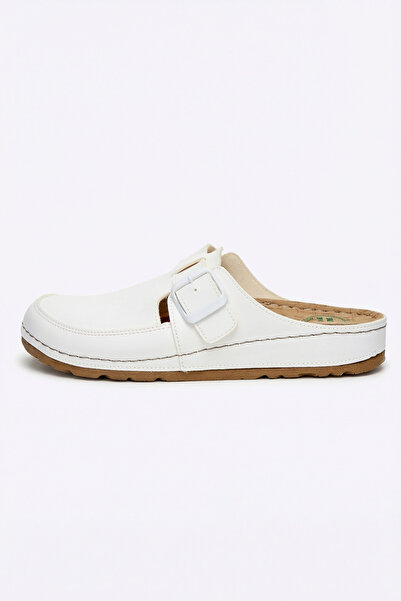 XJIM Παντόφλες Unisex Daily White Ανατομική Σόλα Sabo Nurse Hospital