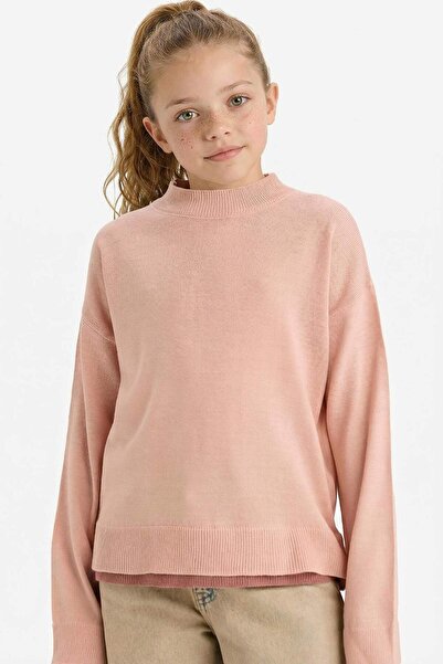 DeFacto Girl's Crew Neck Knitwear Sweater G5449A825Wn