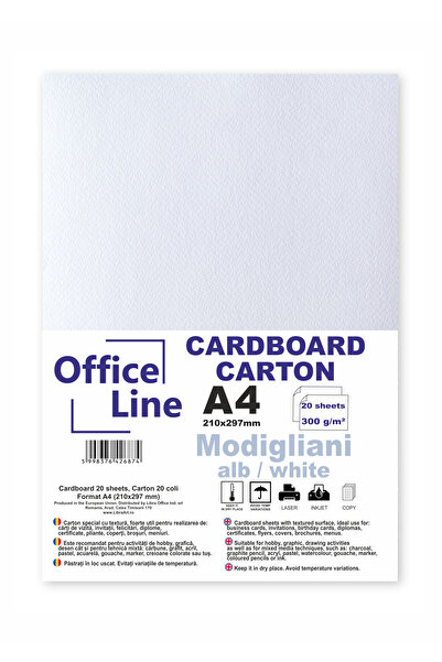 Libra Carton A4 300 g/m² Modigliani, alb, 20 de coli