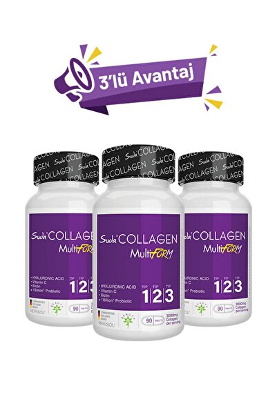 Suda Collagen Multiform Kolajen 90 Tablet 3'lü Avantaj Paketi