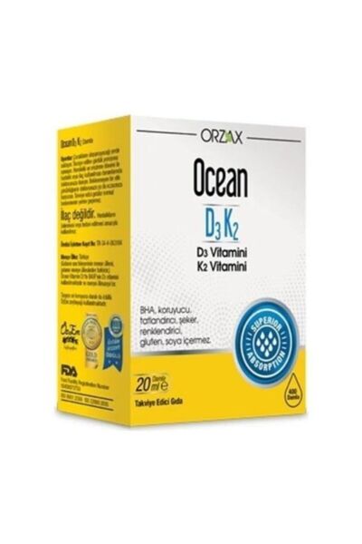 Ocean D3 K2 Vitamini 20 ml Damla