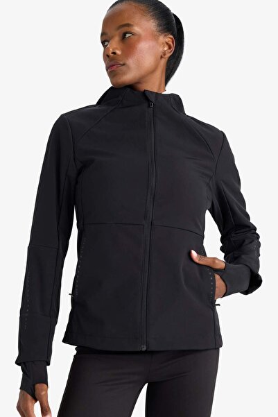 DeFacto DefactoFit Softshell Mont Su İtici Rüzgar Geçirmez Dar Kesim Kapüşonl...