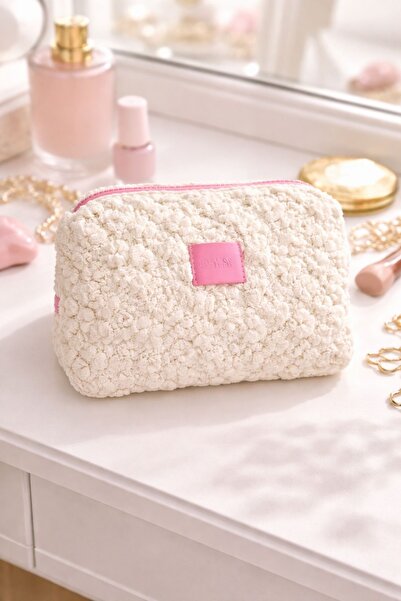 Ecrou Ecru Color Rectangular Makeup Bag
