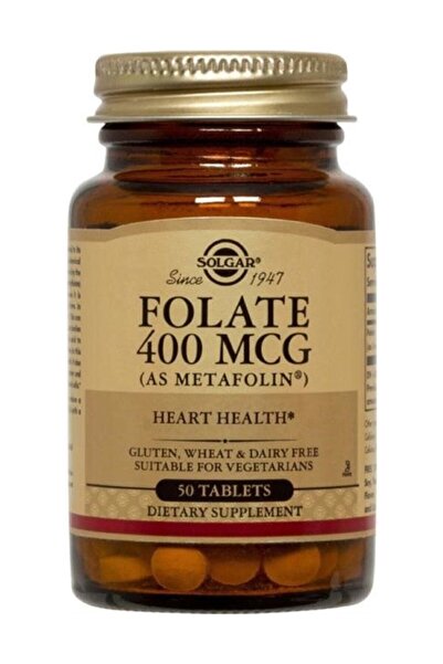 Solgar Folate (metafolin®) 400 Mcg 50 Tablet