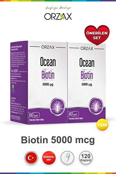 Orzax Ocean Biotin 60 Kapsül (2 adet)