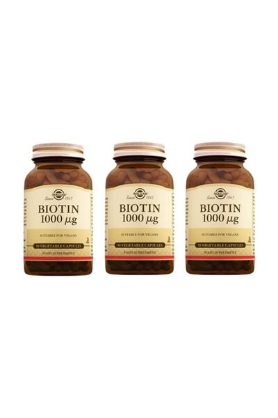 Solgar Biotin 1000 Mcg 50 Vegetable Kapsül 3 Adet