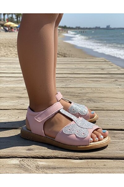 Bebbini صندل فتاة نباتية وردية على شكل فراشة من Mariposa