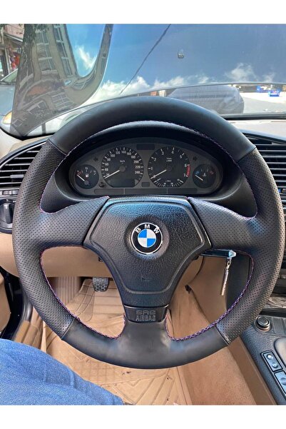Detay Direksiyon kılıfı Bmw E36 Tuşsuz Spor Bentley Desen Araca Özel Tam Kapl...