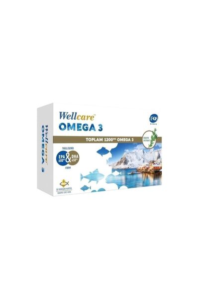 Wellcare Omega3 Biberiye Ekstraktlı Balık Yağı 30 Yumuşak Kapsül