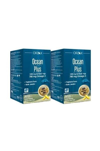 Orzax Ocean Plus 1200 mg Omega3 Balık Yağı 50 Kapsül 2 ADET
