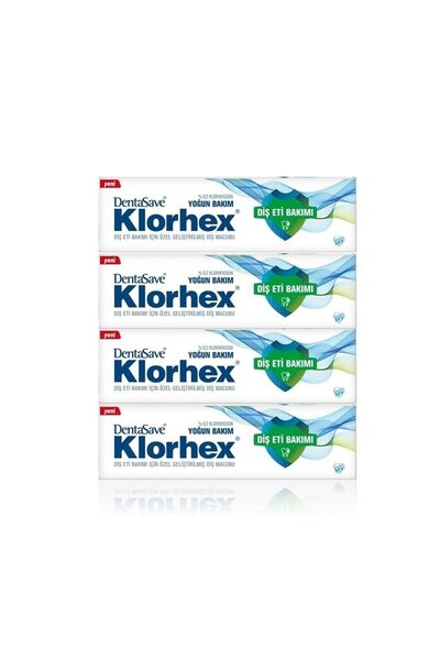 Dentasave Klorhex Yoğun Bakım Diş Macunu 75 ml X 4 Adet