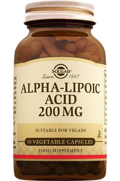 Solgar Alpha Lipoic Acid 200 Mg 50 Kapsul (alfa Lipoik Asid) Skt:08.2025