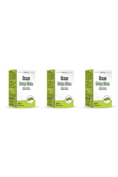 Ocean Ginkgo Biloba 30 Kapsül 3'lü Paket