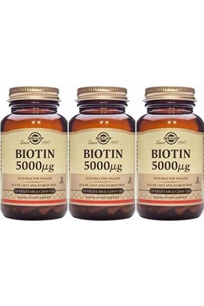 Solgar Biotin 5000 Mcg 50 Kapsül 3 Adet