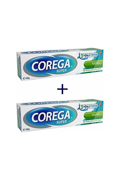 Corega Süper Protez Yapıştırıcı Krem Naneli 40gr x 2 adet
