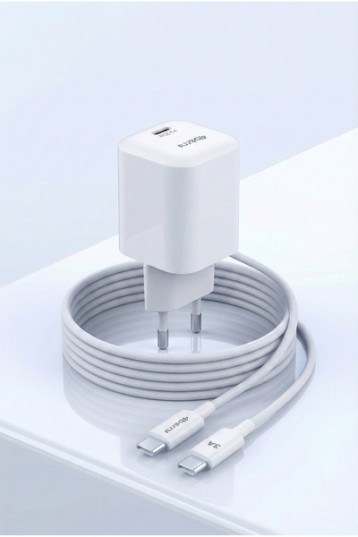 4Berry CC25 ECO Bundle 25W Hızlı Şarj Cihazı + Type-C Kablo | PD Destekli, Ko...