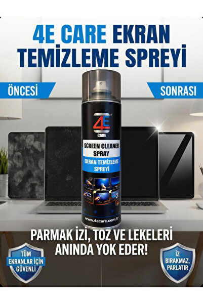 4E CARE Ekran Temizleme Spreyi 500 ML