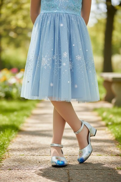 pediashoes Kız Çocuk Elsalı Minik Topuklu Abiye Prenses Ayakkabısı