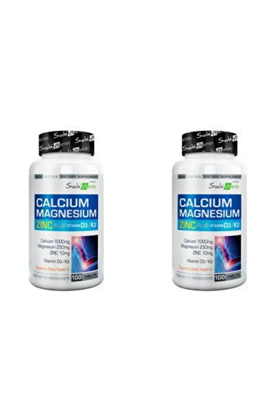Suda Vitamin Calcium Magnesium Zinc Plus Vitamin D3 K2 100 Tablet 2 Adet