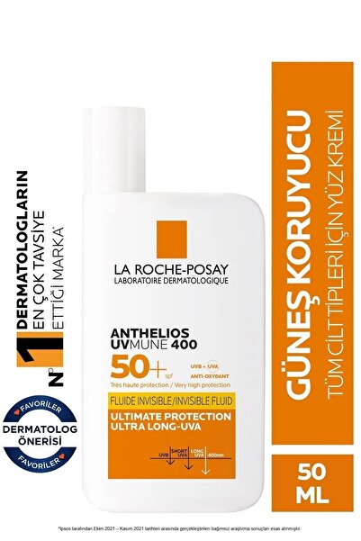 La Roche Posay Anthelios Uvmune Fluid Spf 50 Tüm Ciltler Için Yüksek Korumalı...