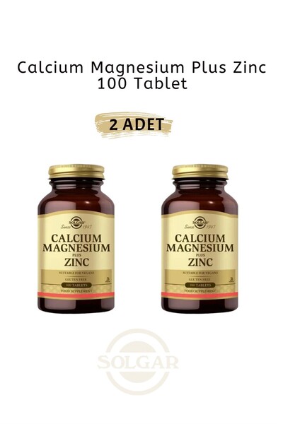 Solgar Calcium Magnesium Plus Zinc 100 Tablet 2 Adet