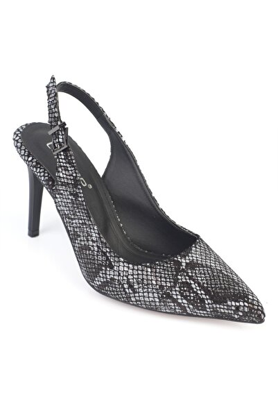 Capone Outfitters Sally Open Back Medium Heeled Soft Padded Sole Women's Shoes