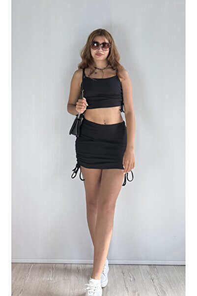 TF The Fancy For You Fancy Kadın Ince Askılı Ayarlanabilir Fitilli Üst Crop A...