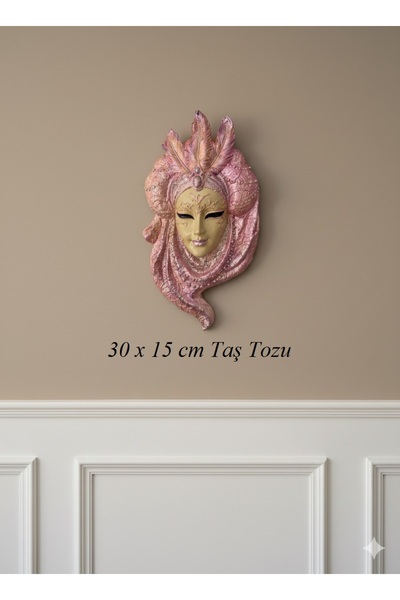 Taş Tozu Venedik Maske Duvar Süsü