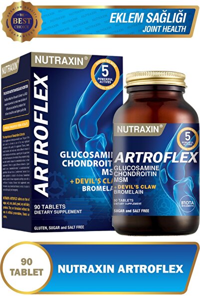 Nutraxin Artroflex 90 Adet Tablet - (Glukozamin-MSM-Kondroitin-Bromelain-Şeyt...