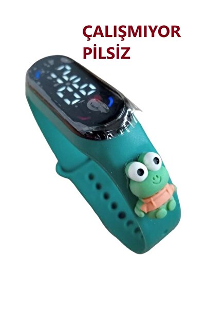 DZC KUZENLER AVM Kurbağa Figürlü Led Dokunmatik Ekranlı Dijital Çocuk Ve Genç...